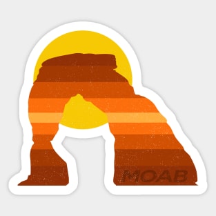 Retro Moab Arch Sticker